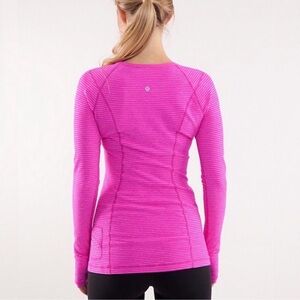 lululemon athletica Fitted Long Sleeve Top in Hot Pink